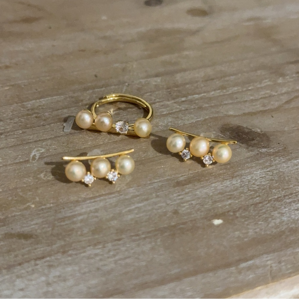 Elegant REAL Pearl Jewelry Set
